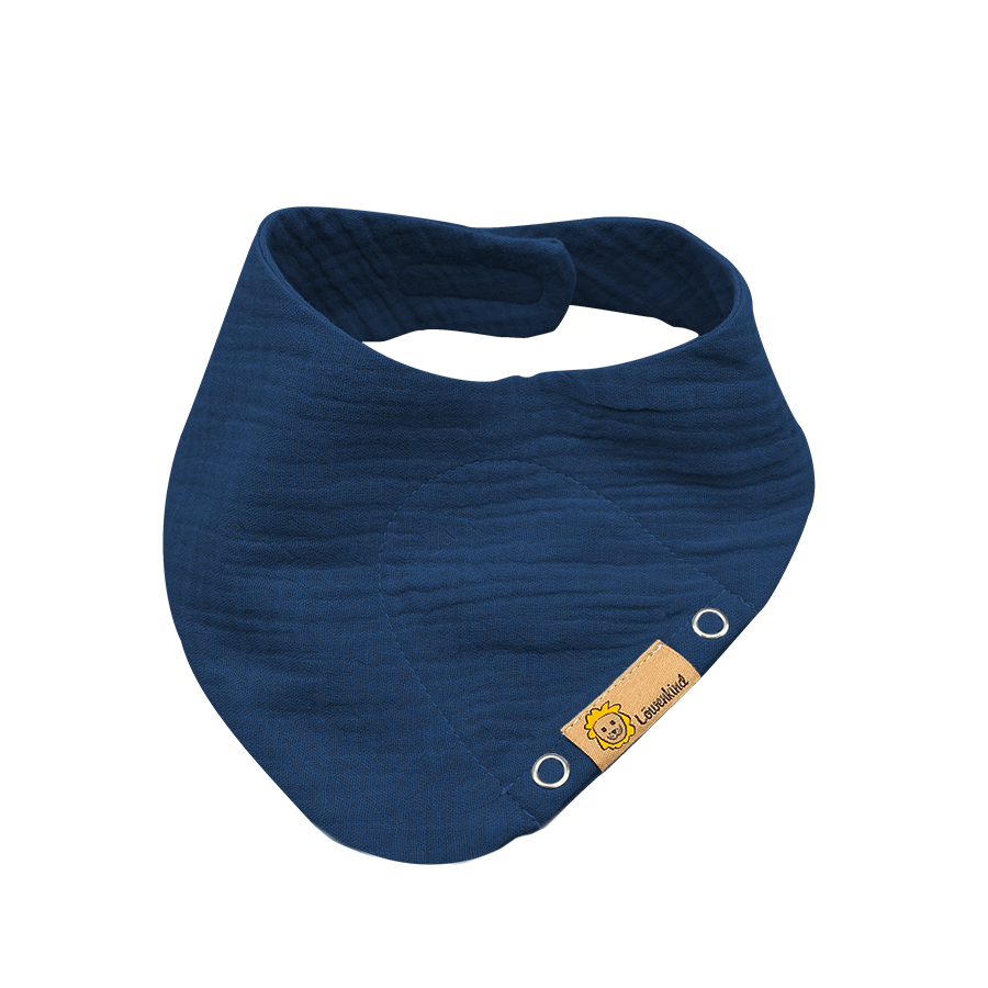 Halstuch für Kleinkinder in der Farbe "Dunkelblau" mit integrierter Pad-Tasche
