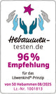 Hebammen-testen.de Siegel 96% Weiterempfehlung (Lz.-Nr. 1001813)